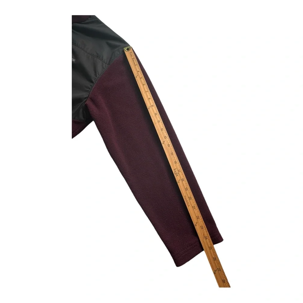 Fleece‎ Zip Up  Burgundy/Gray Jacket Size X-Large Youth